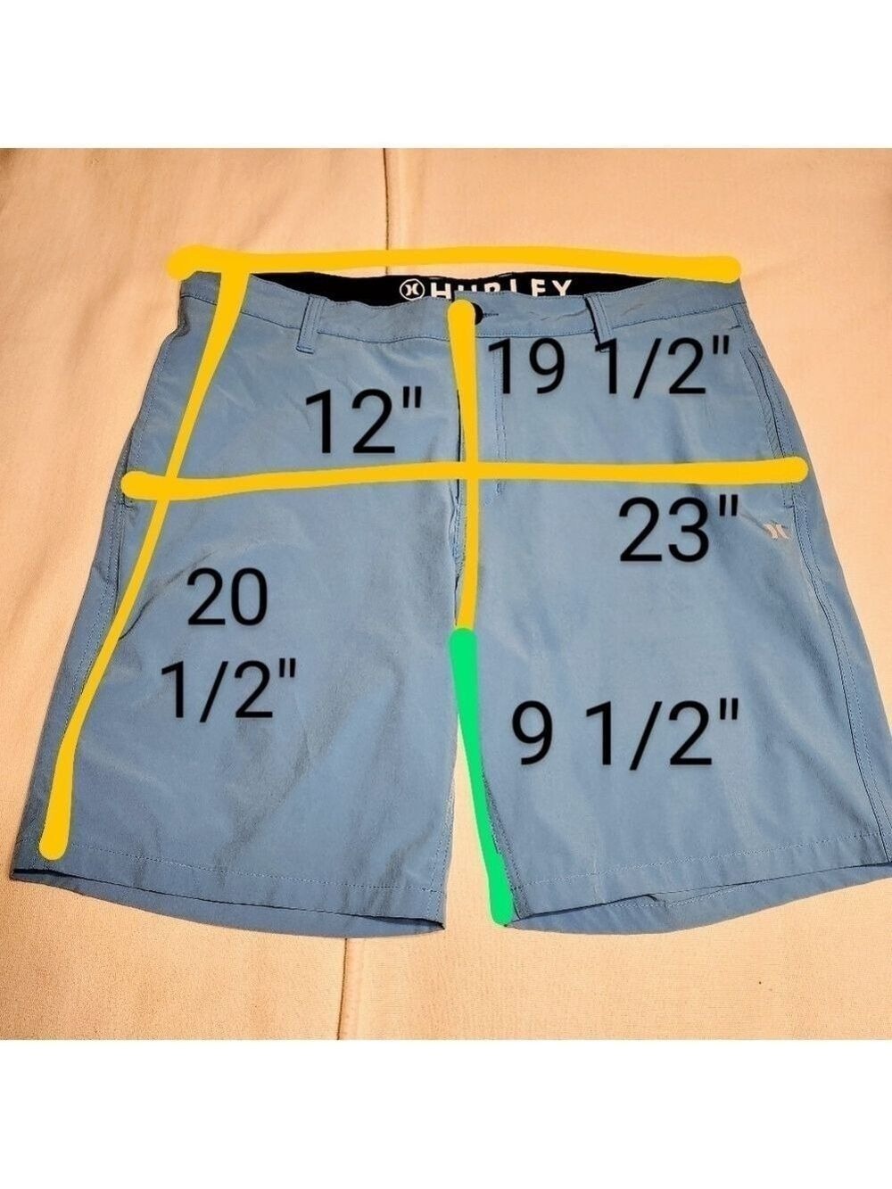 Hurley Hybrid Quick Dry Stretch Performance Shorts Size 38 - Picture 11 of 11